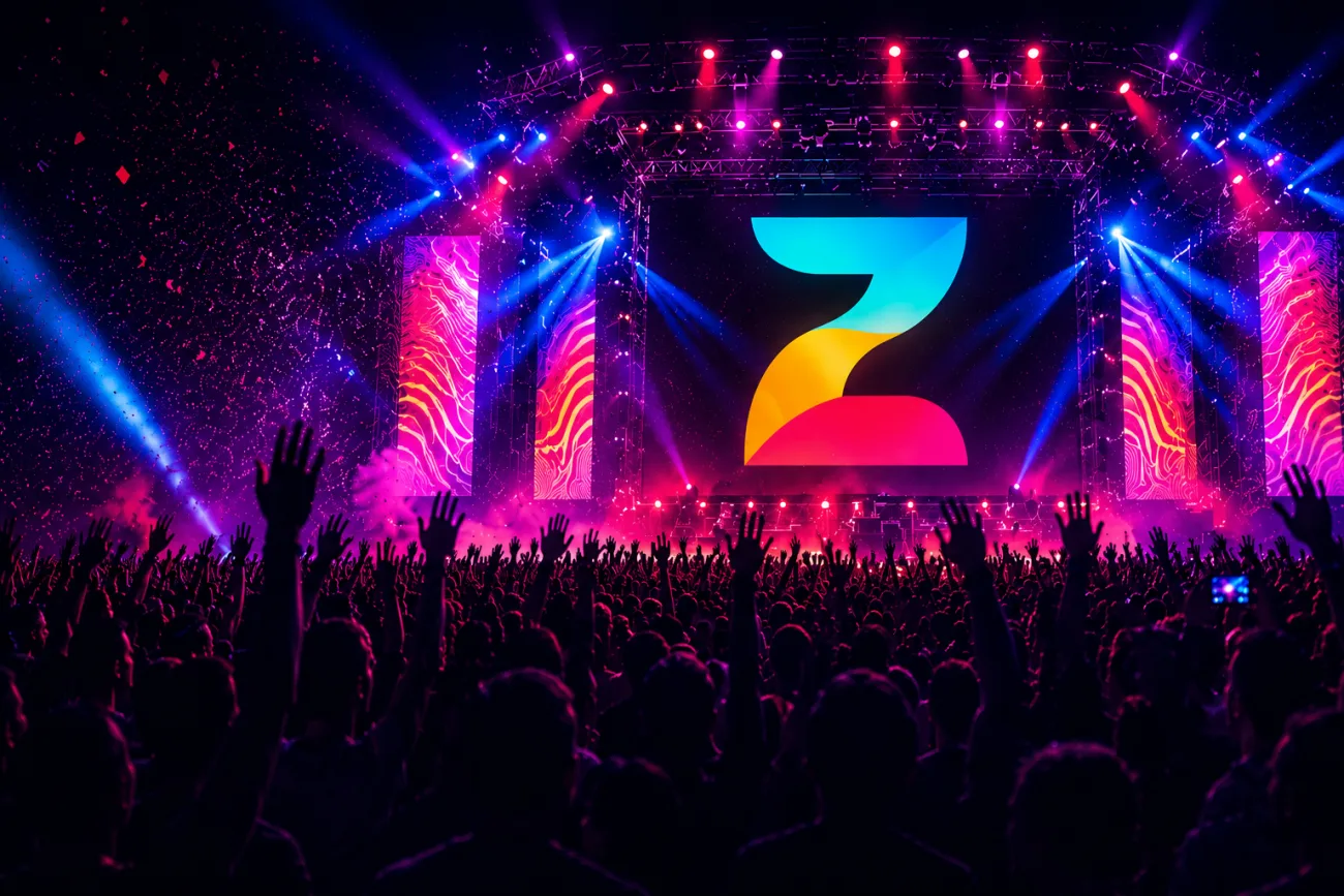Dhvani Bhanushali performing live on stage at a Zenvora concert